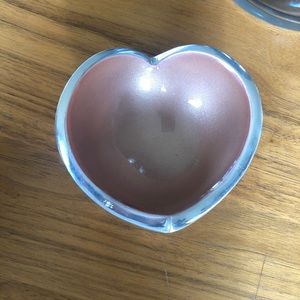 Nambe’ pink heart dish Valentine’s Day